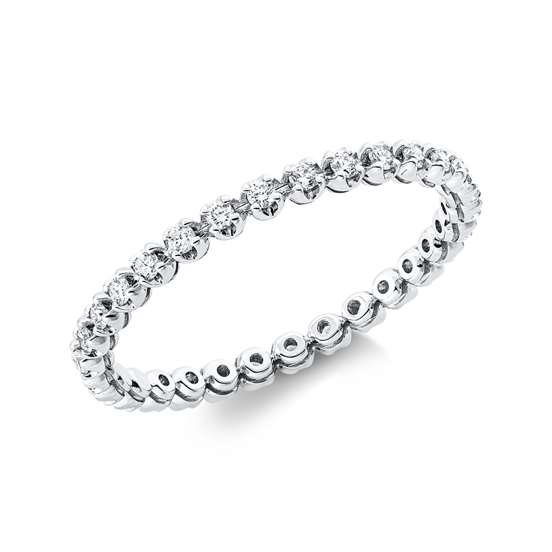 Ring 18 kt WG, 30 Brill. 0,30 ct, TW-si
