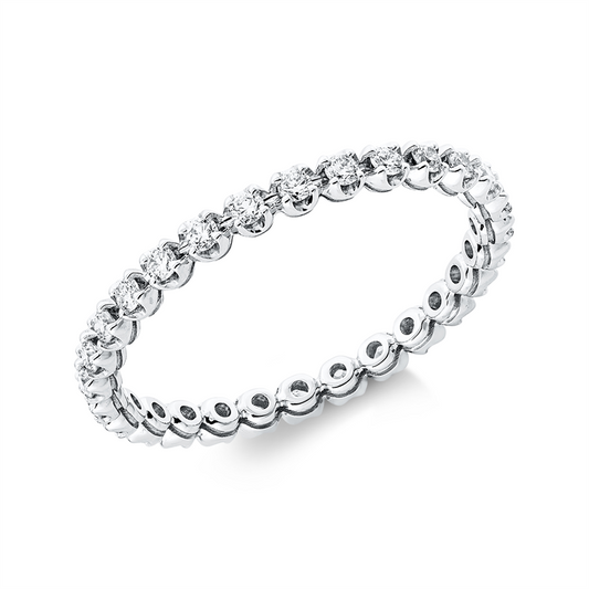 Ring 18 kt WG, 28 Brill. 0,41 ct, TW-si