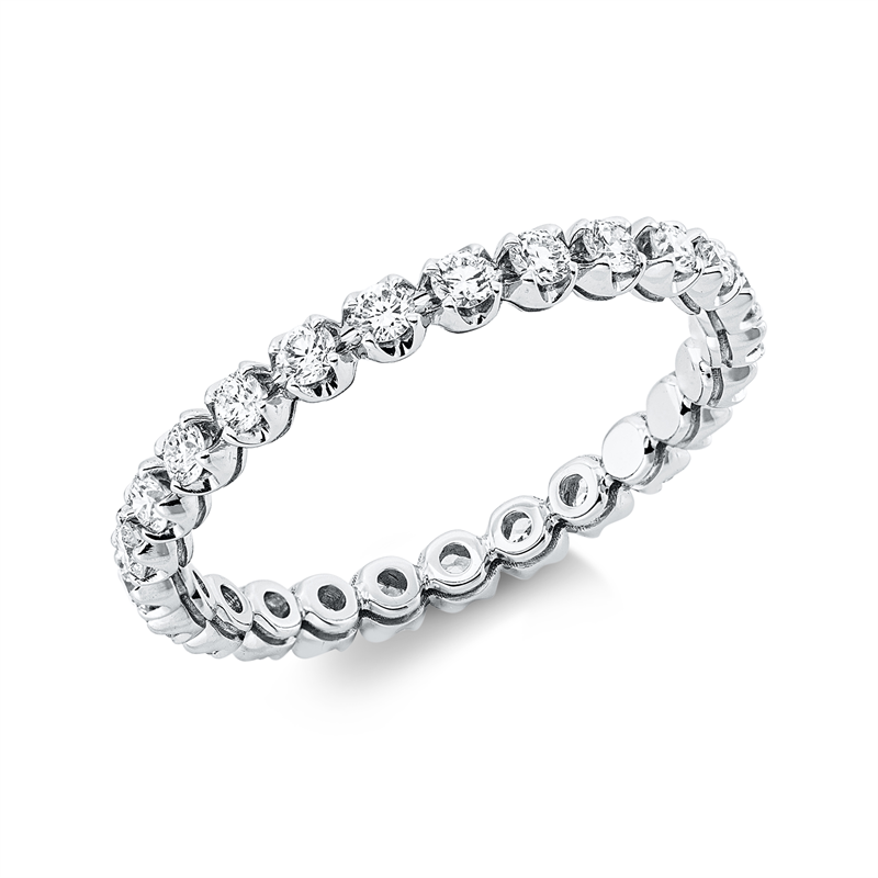 Ring 18 kt WG, 25 Brill. 0,66 ct, TW-si