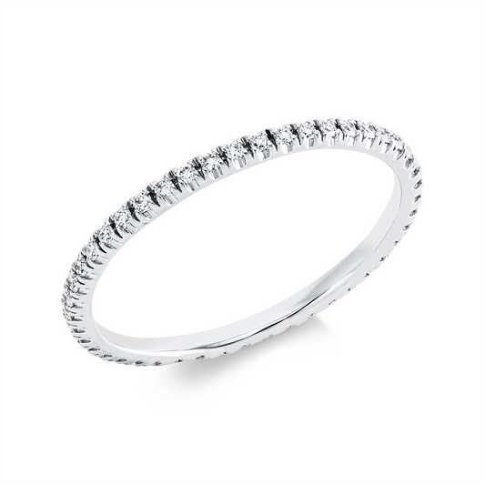 Ring 18 kt WG, 45 Brill. 0,23 ct, TW-si