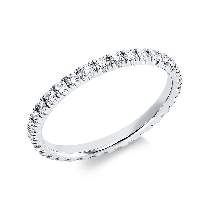 Ring 18 kt WG, 33 Brill. 0,48 ct, TW-si