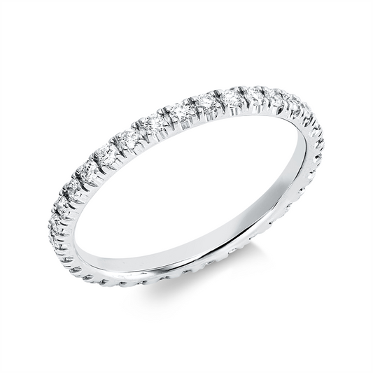Ring 18 kt WG, 33 Brill. 0,48 ct, TW-si