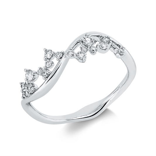 Ring 18 kt WG, 20 Brill. 0,24 ct, I-si/pi