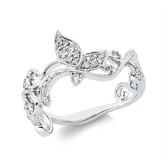 Ring 18 kt WG, 34 Brill. 0,26 ct, TW-si/pi