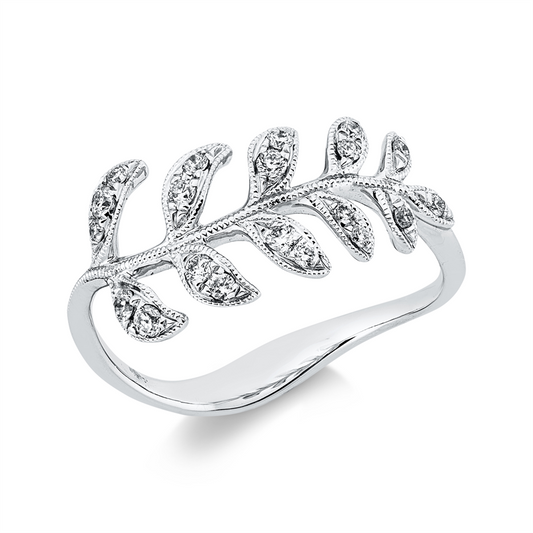 Ring 18 kt WG, 20 Brill. 0,20 ct, TW-si/pi