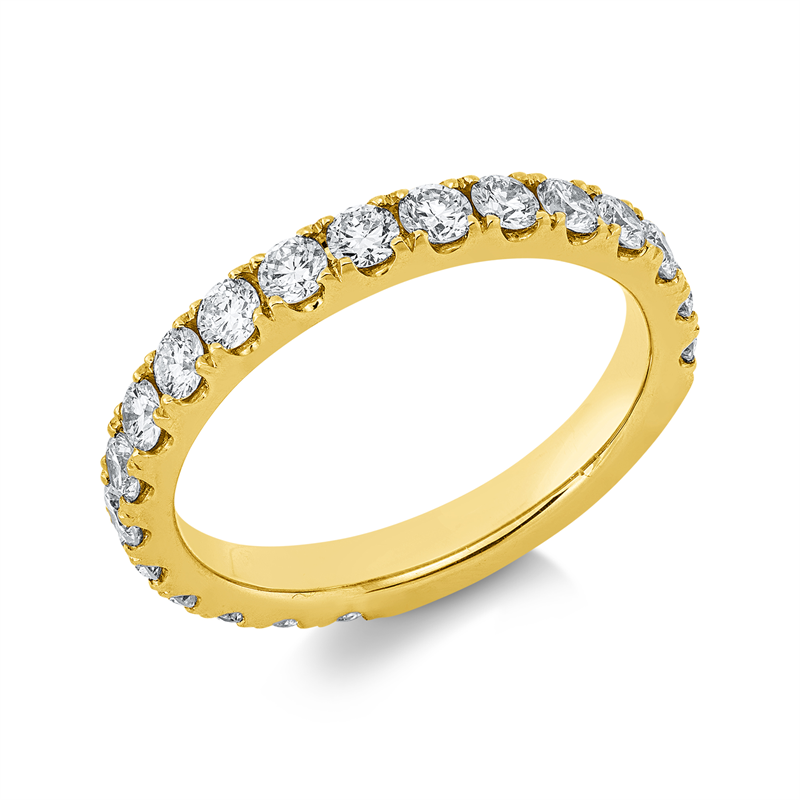 Ring 18 kt GG, 19 Brill. 0,80 ct, TW-vsi/si