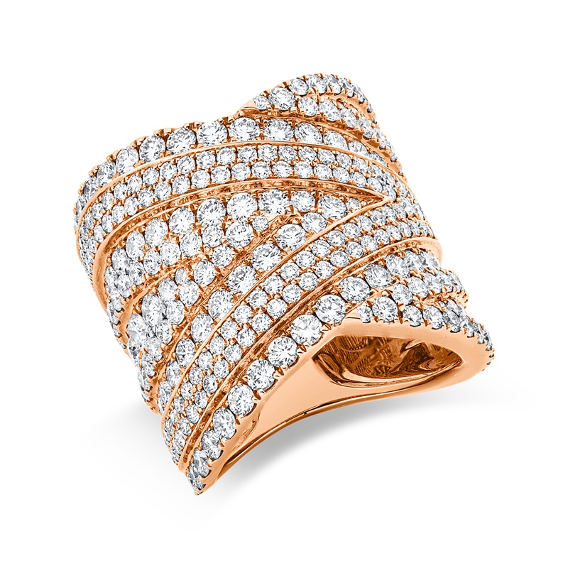 Ring 18 kt RG, 263 Brill. 4,19 ct, TW-vsi