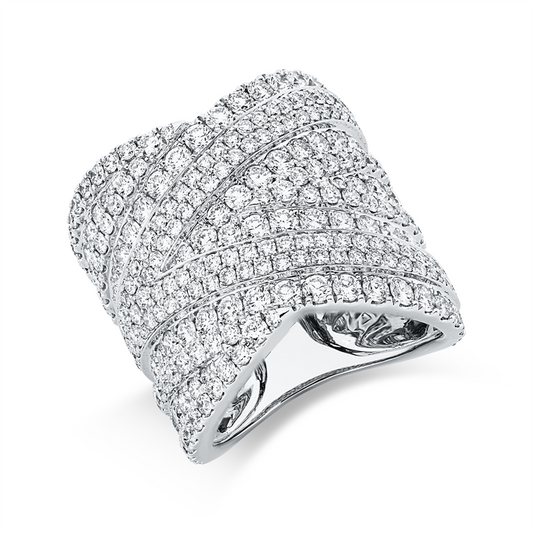 Ring 18 kt WG, 263 Brill. 4,21 ct, TW-vsi