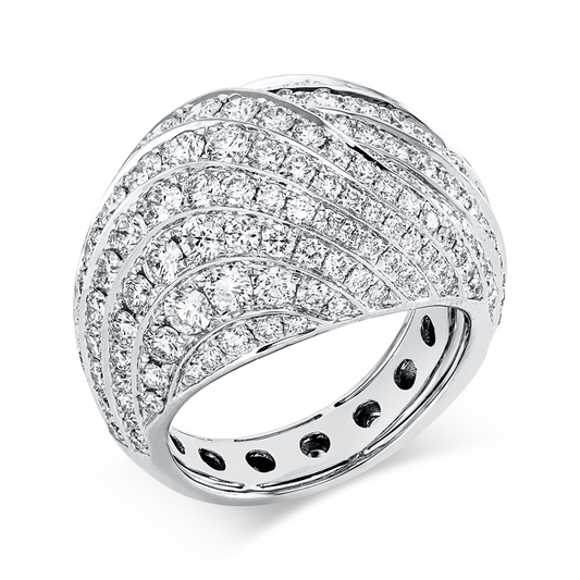 Ring 18 kt WG, 158 Brill. 4,35 ct, TW-vsi
