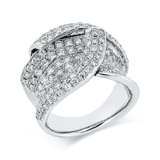 Ring 18 kt WG, 171 Brill. 3,20 ct, TW-vsi