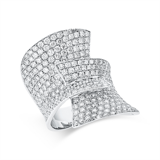 Ring 18 kt WG, 272 Brill. 3,87 ct, TW-vsi