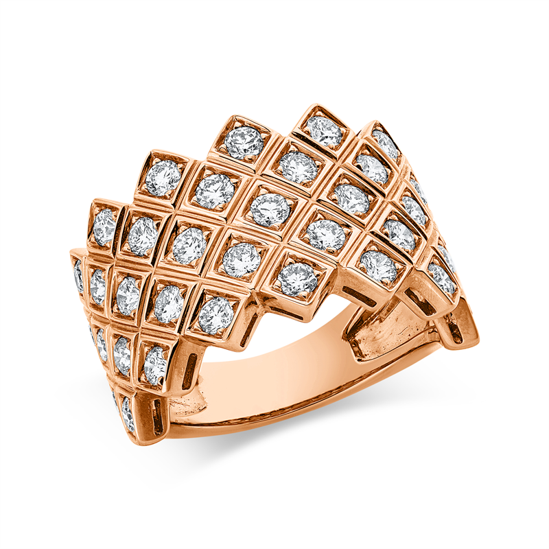 Ring 18 kt RG, 37 Brill. 1,81 ct, TW-vsi