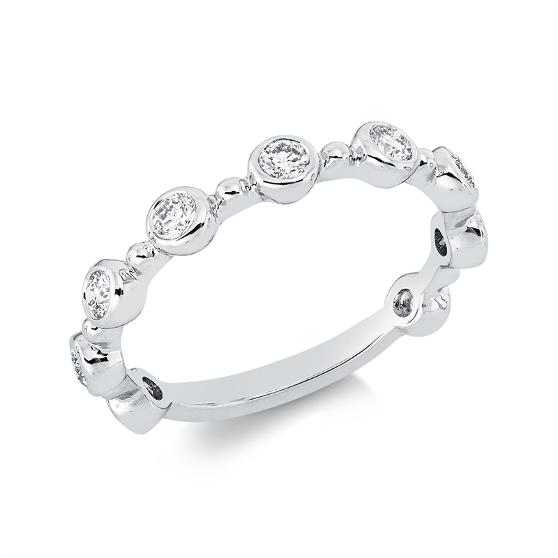 Ring 18 kt WG, 70 Brill. 0,36 ct, TW-si