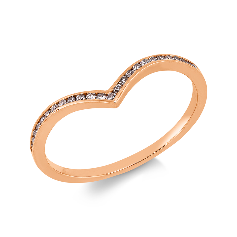 Ring 18 kt RG, 25 Dia. 0,11 ct, TW-si
