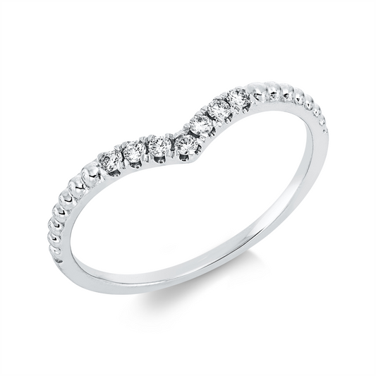 Ring 18 kt WG, 7 Brill. 0,10 ct, TW-si