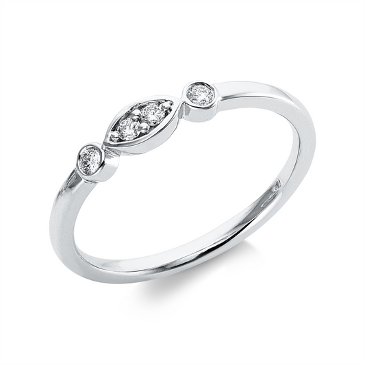 Ring 18 kt WG, 4 Brill. 0,09 ct, TW-si