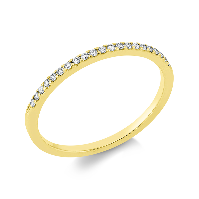 Ring 18 kt GG, 21 Brill. 0,09 ct, TW-si