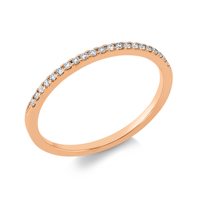 Ring 18 kt RG, 21 Brill. 0,09 ct, TW-si