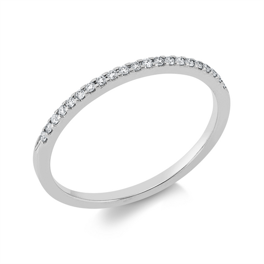 Ring 18 kt WG, 21 Brill. 0,09 ct, TW-si