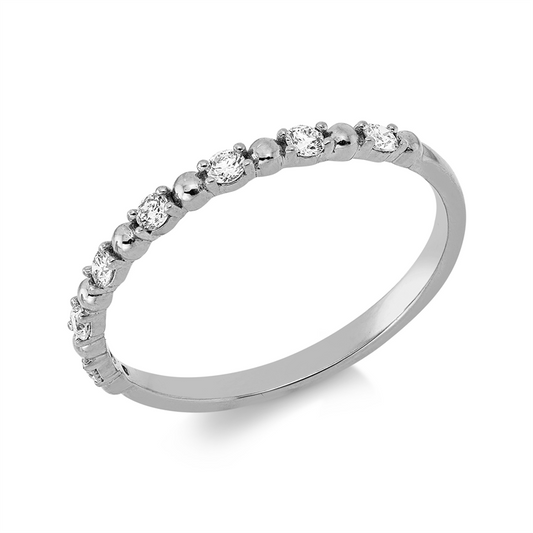 Ring 18 kt WG, 7 Brill. 0,17 ct, TW-si