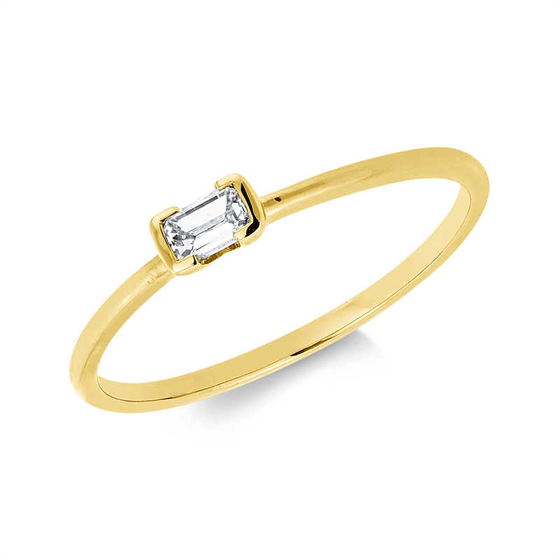 Ring 18 kt GG, 1 Sm.schliff 0,16 ct, TW-si