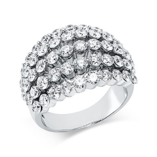 Ring 18 kt WG, 54 Brill. 2,88 ct, TW-si
