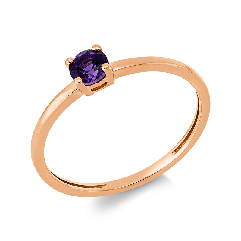 Ring 18 kt RG, 1 Amethyst 0,23 ct lila