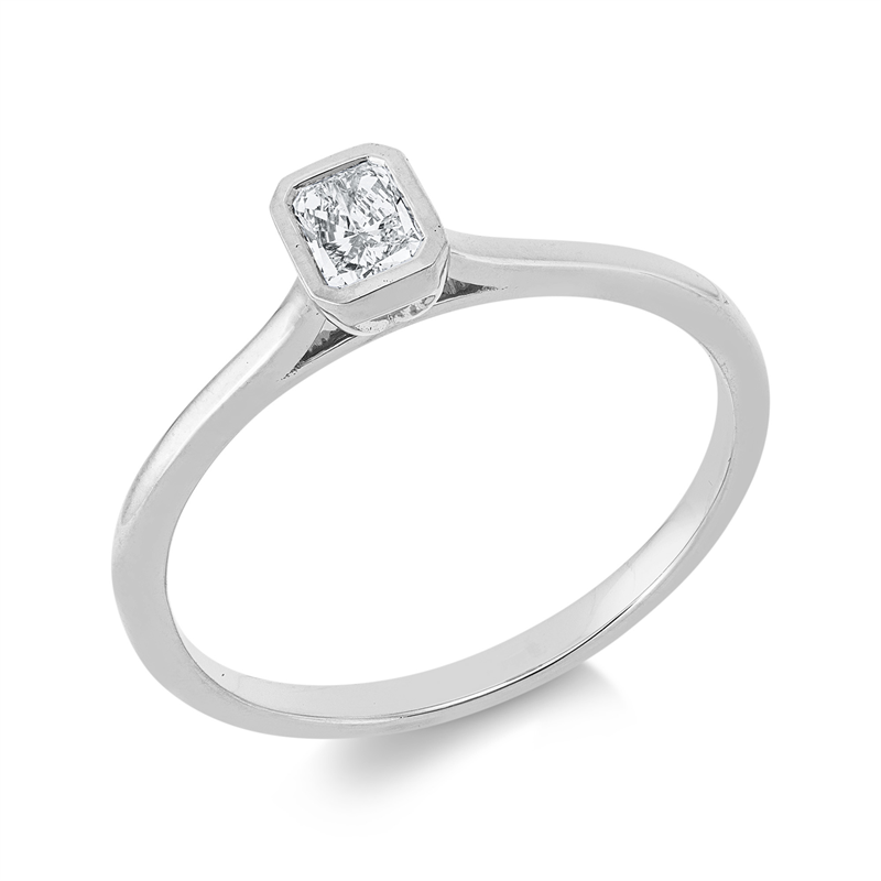 Ring 18 kt WG, 1  Lab. Rad. 0,20 ct, F-vsi