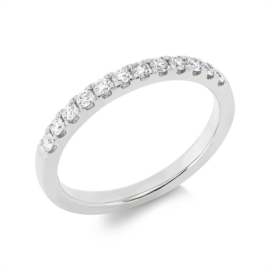 Ring 18 kt WG, 12 Brill. 0,31 ct, TW-si