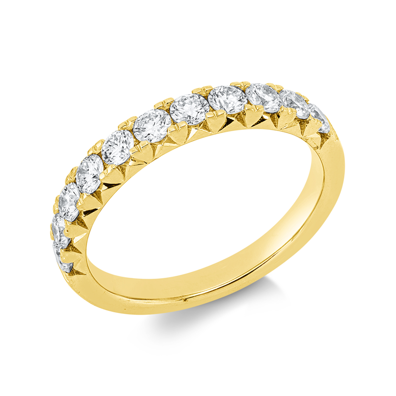 Ring 18 kt GG, 11 Brill. 0,76 ct, TW-si
