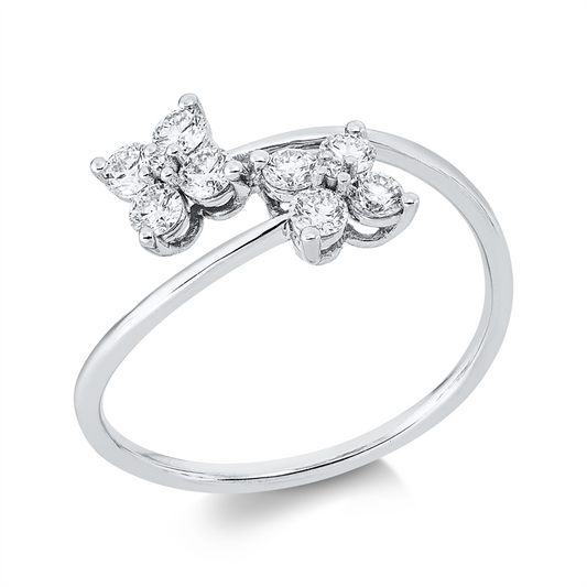 Ring 18 kt WG, 10 Brill. 0,41 ct, TW-vsi/si
