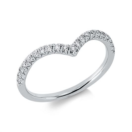 Ring 18 kt WG, 21 Brill. 0,24 ct, TW-si