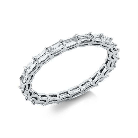 Ring 18 kt WG, 21 Bag. 1,08 ct, TW-vsi/si