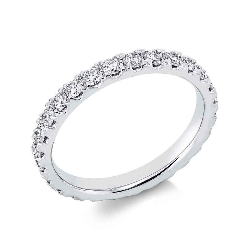Ring 18 kt WG, 28 Brill. 1,08 ct, TW-vsi/si