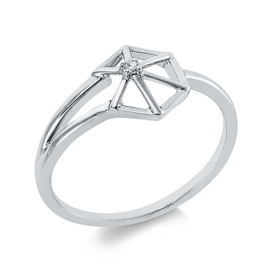 Ring 18 kt WG, 1 Brill. 0,01 ct, TW-si