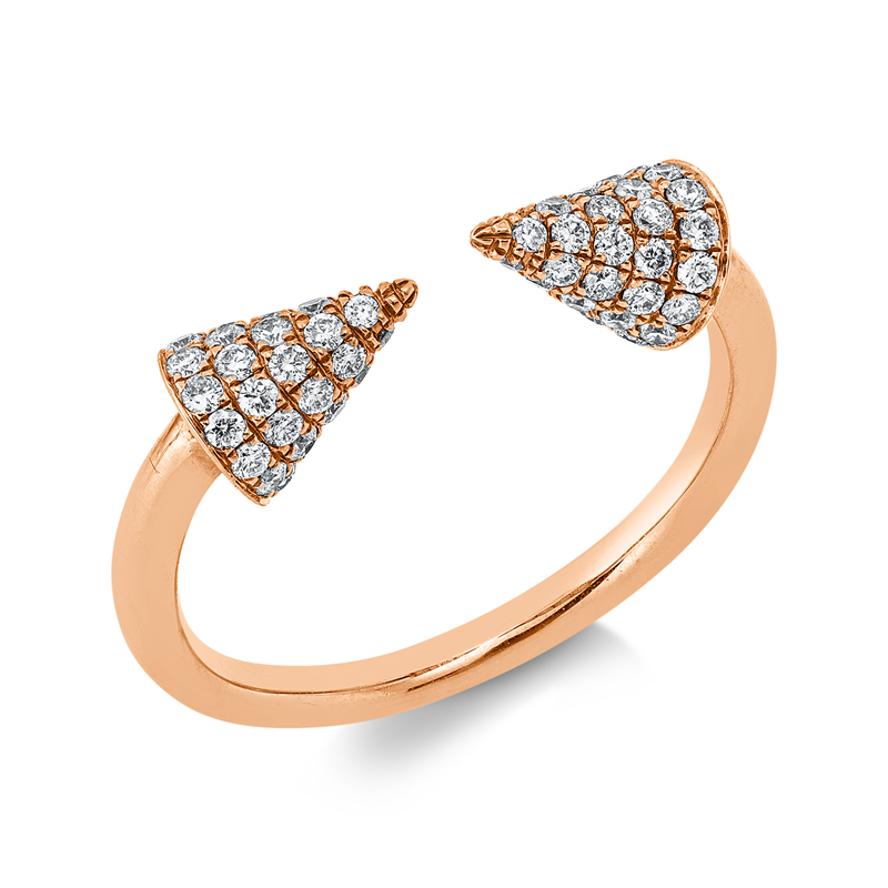 Ring 18 kt RG, 78 Brill. 0,53 ct, TW-si