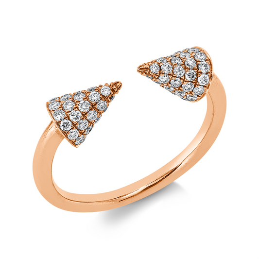 Ring 18 kt RG, 78 Brill. 0,53 ct, TW-si