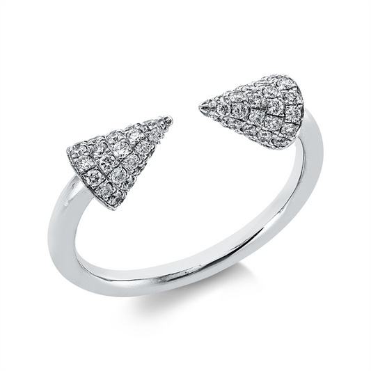 Ring 18 kt WG, 78 Brill. 0,53 ct, TW-si
