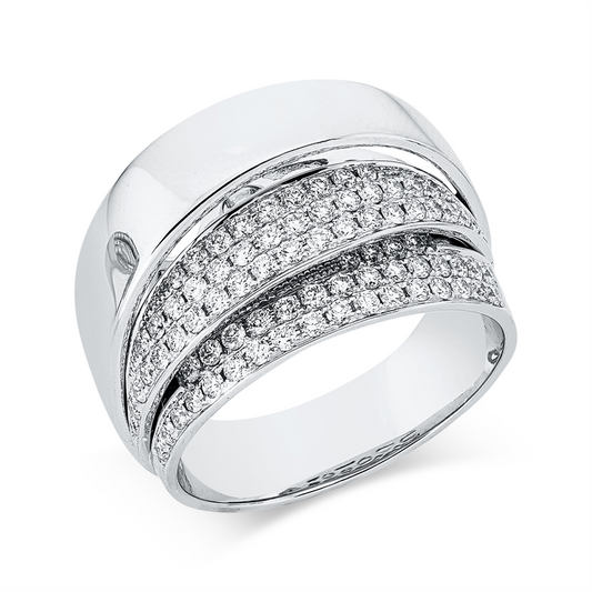 Ring 18 kt WG, 78 Brill. 0,67 ct, TW-vsi