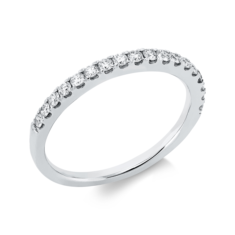 Ring 18 kt WG, 18 Brill. 0,33 ct, TW-si