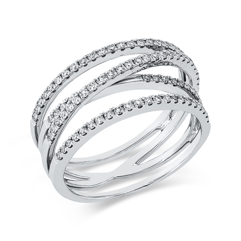 Ring 18 kt WG, 90 Brill. 0,48 ct, W-si
