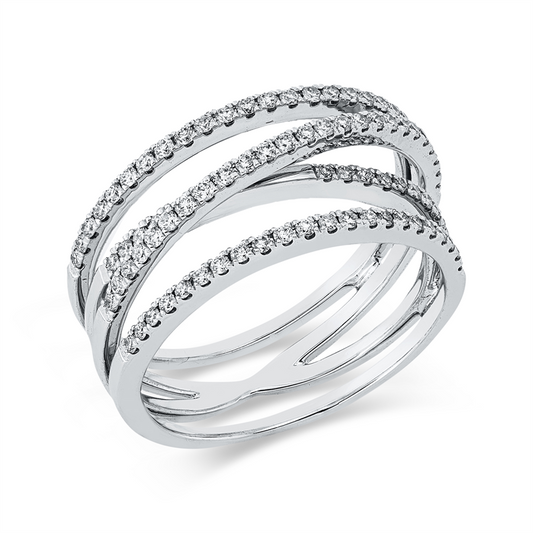 Ring 18 kt WG, 90 Brill. 0,48 ct, W-si