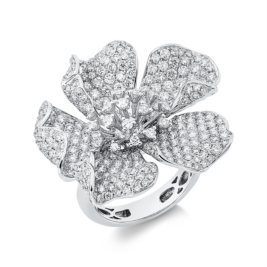 Ring 18 kt WG, 323 Brill. 3,89 ct, TW-vsi