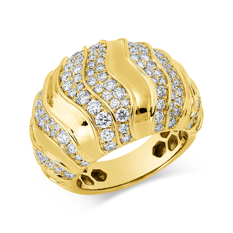 Ring 18 kt GG, 131 Brill. 1,80 ct, TW-si
