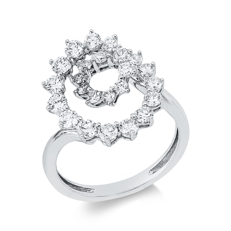 Ring 18 kt WG, 25 Brill. 1,16 ct, TW-vsi