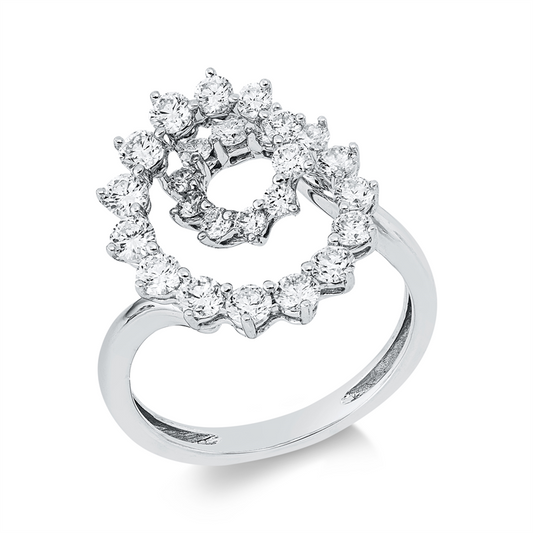 Ring 18 kt WG, 25 Brill. 1,16 ct, TW-vsi