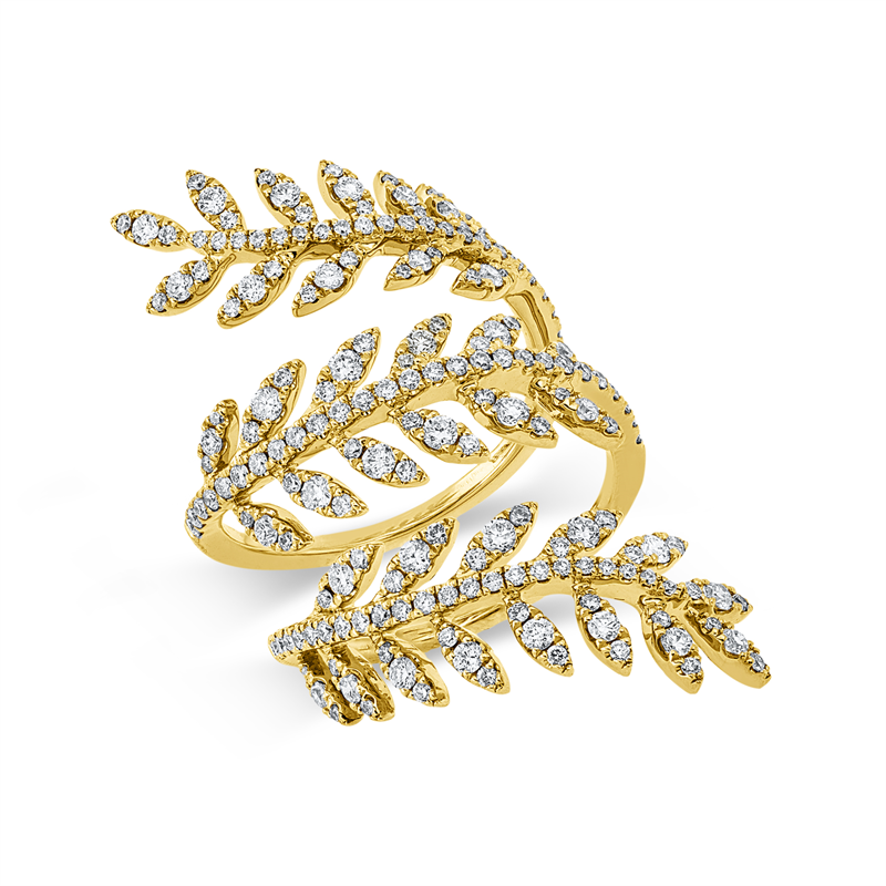 Ring 18 kt GG, 186 Brill. 1,13 ct, TW-si