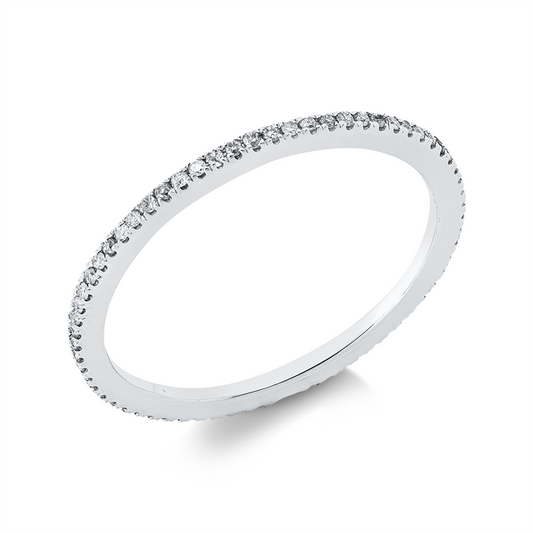 Ring 18 kt WG, 67 Brill. 0,19 ct, TW-pi
