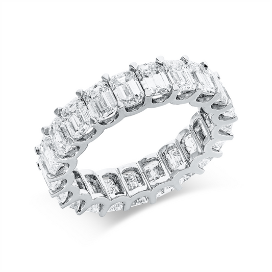 Ring 18 kt WG, 21 Sm.schliff 6,56 ct, TW-vsi/si
