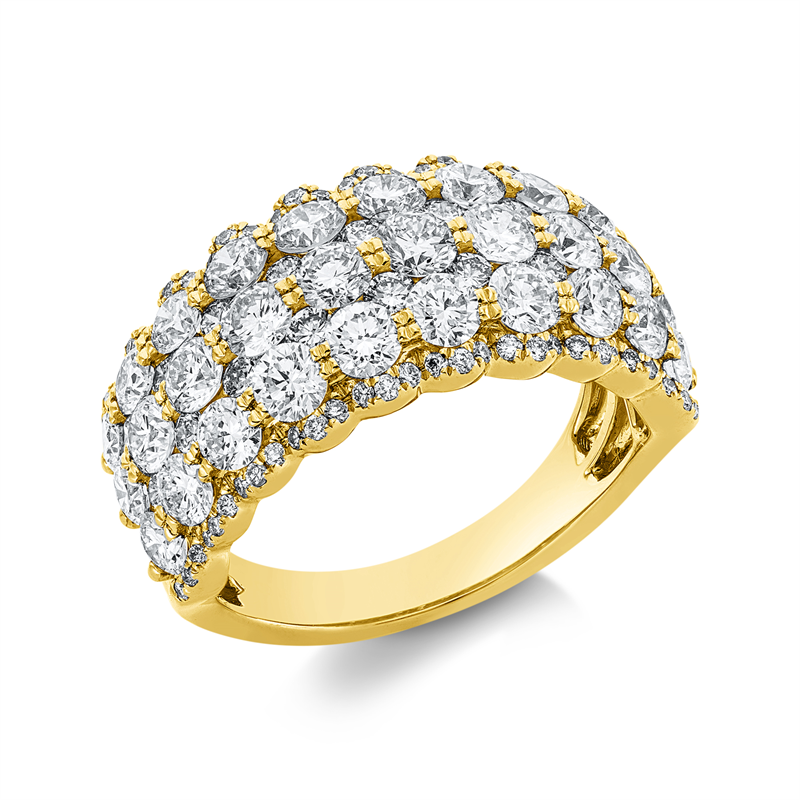 Ring 18 kt GG, 18 Brill. 0,57 ct, TW-si, 30 Brill. 2,78 ct, TW-si, 60 Brill. 0,22 ct, TW-si